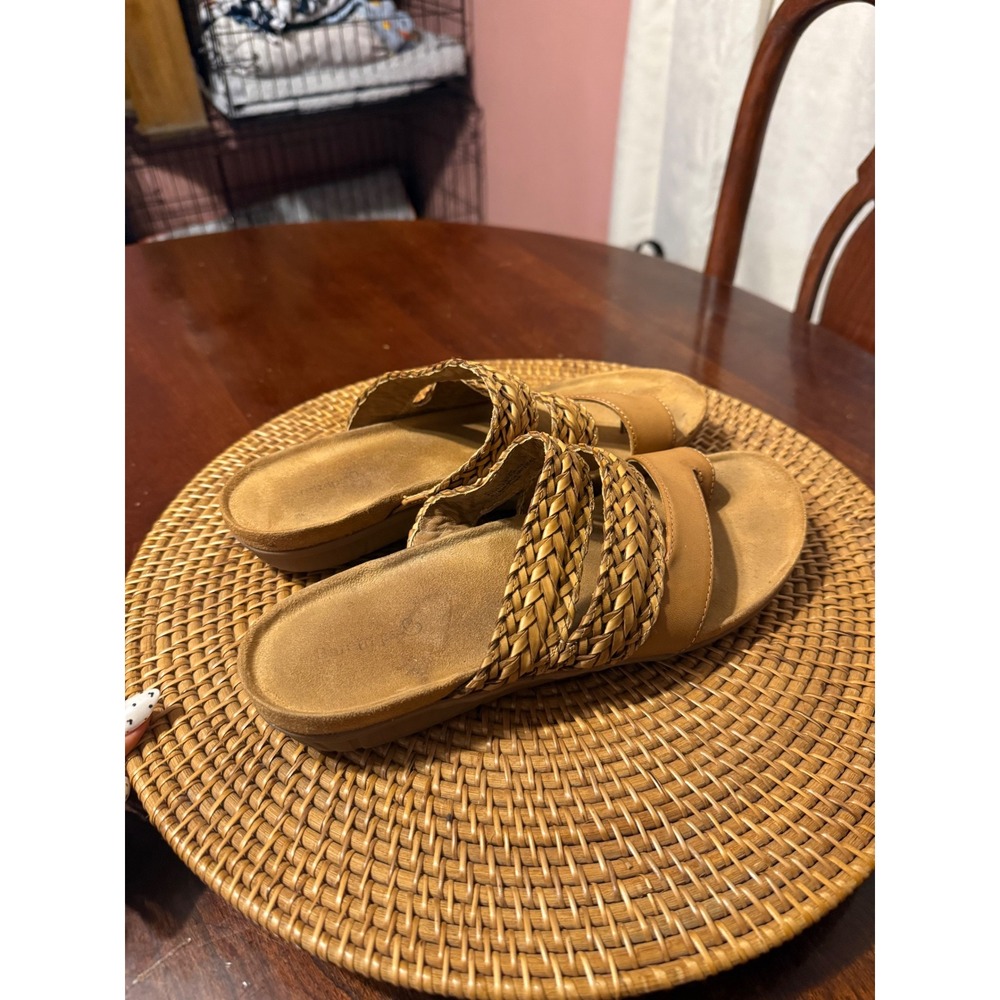 Baretraps Jonelle Tan Braided Toe Loop Slide Sandals Womens 9.5M - Picture 5 of 10